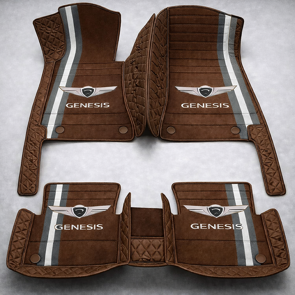 Prémium PVC és bőr autószőnyeg szett, minden időjáráshoz, vízálló – komplett első és hátsó készlet.