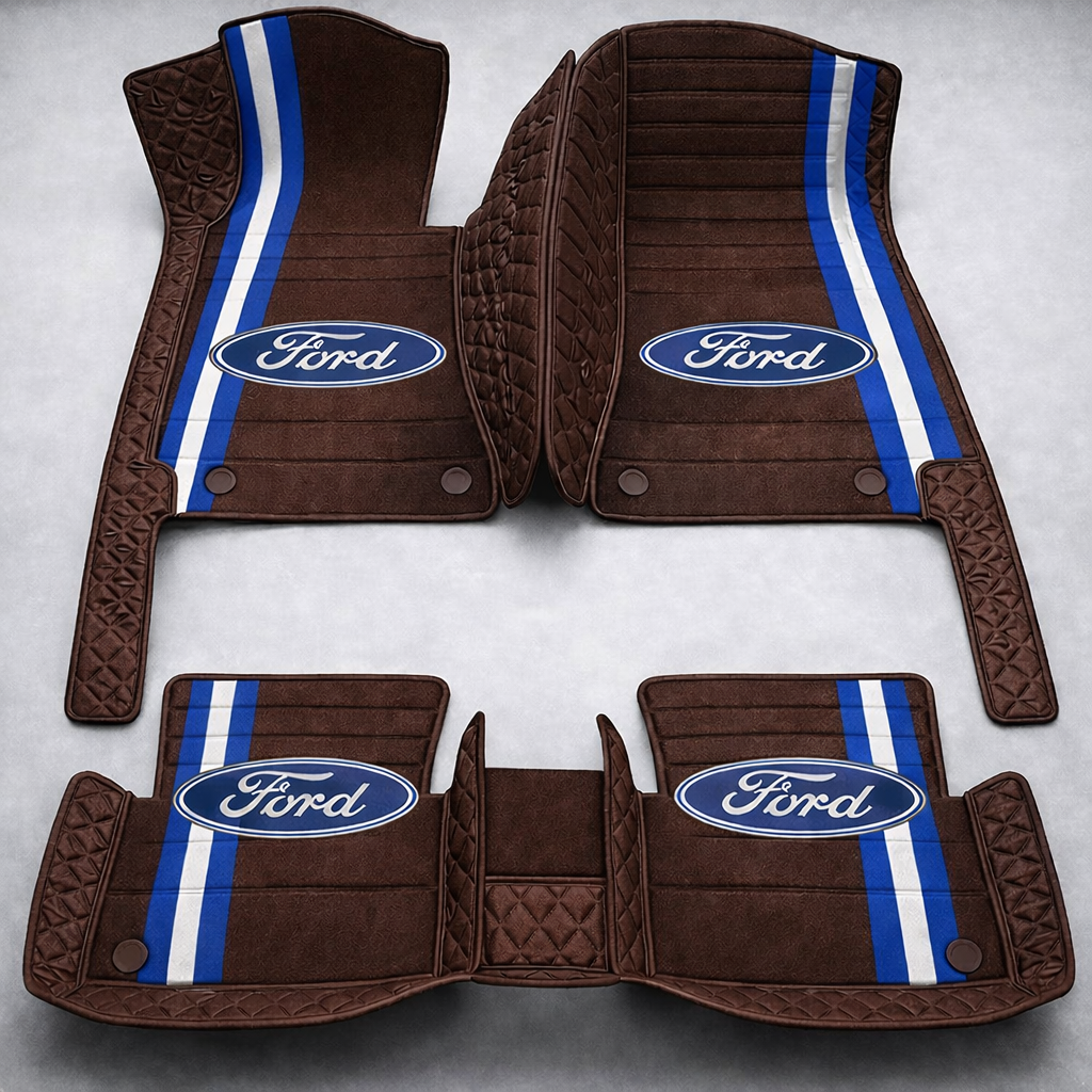 Prémium PVC és bőr autószőnyeg szett, minden időjáráshoz, vízálló – komplett első és hátsó készlet.