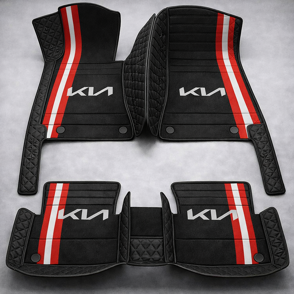 Prémium PVC és bőr autószőnyeg szett, minden időjáráshoz, vízálló – komplett első és hátsó készlet.