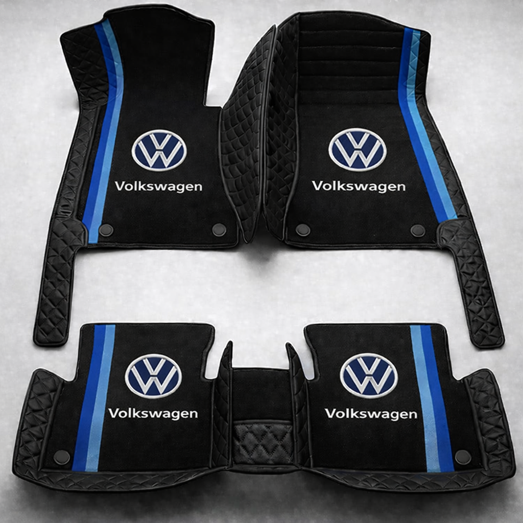 Prémium PVC és bőr autószőnyeg szett, minden időjáráshoz, vízálló – komplett első és hátsó készlet.