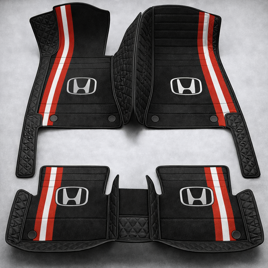 Prémium PVC és bőr autószőnyeg szett, minden időjáráshoz, vízálló – komplett első és hátsó készlet.