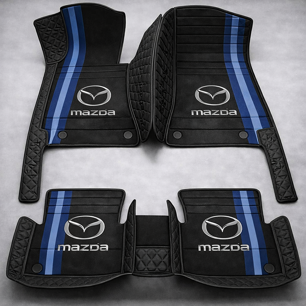 Prémium PVC és bőr autószőnyeg szett, minden időjáráshoz, vízálló – komplett első és hátsó készlet.