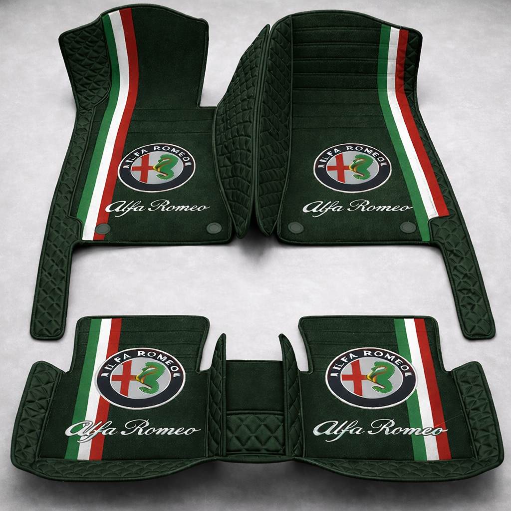 Prémium PVC és bőr autószőnyeg szett, minden időjáráshoz, vízálló – komplett első és hátsó készlet.