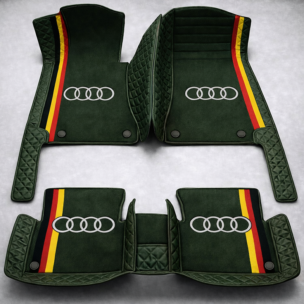 Prémium PVC és bőr autószőnyeg szett, minden időjáráshoz, vízálló – komplett első és hátsó készlet.