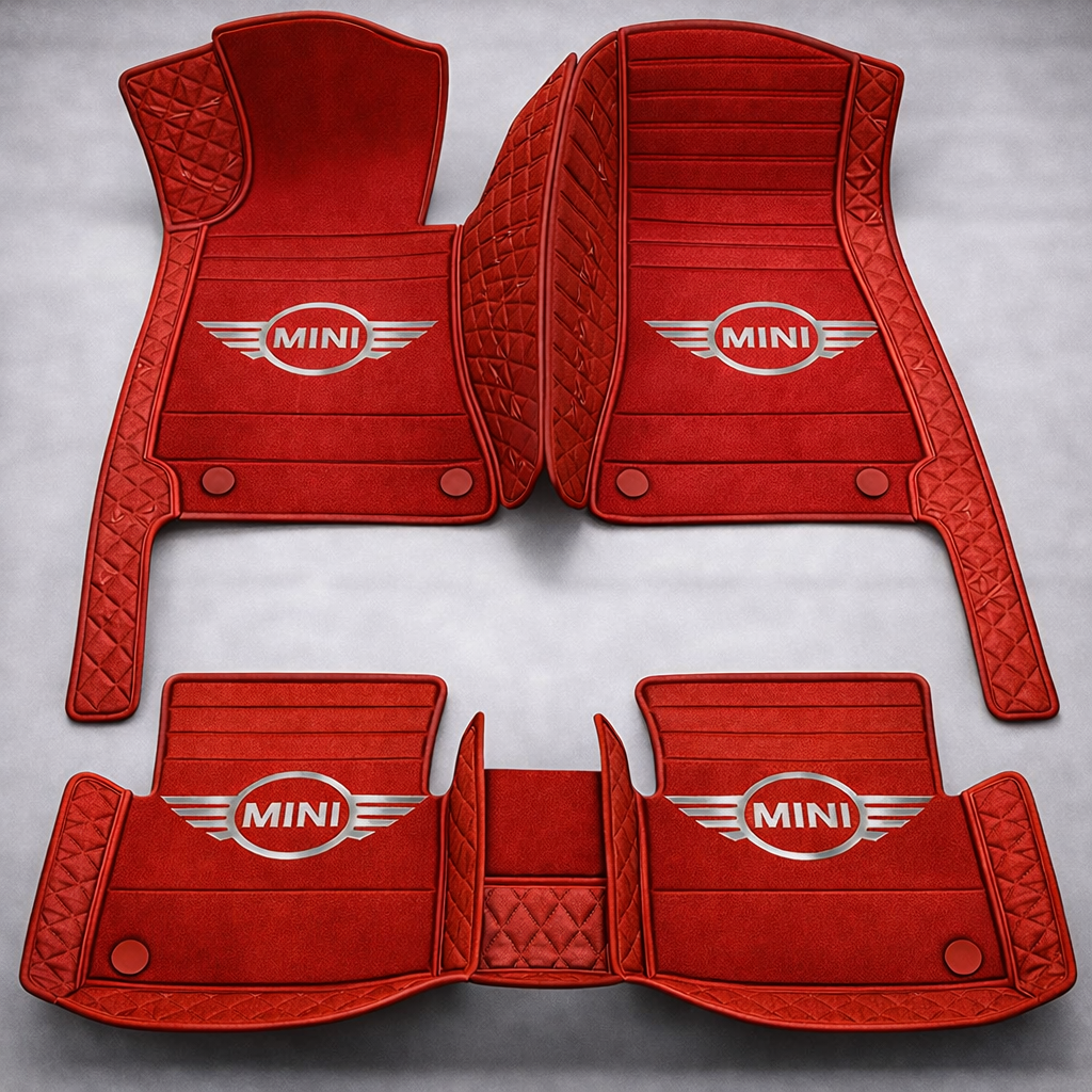 Prémium PVC és bőr autószőnyeg szett, minden időjáráshoz, vízálló – komplett első és hátsó készlet.