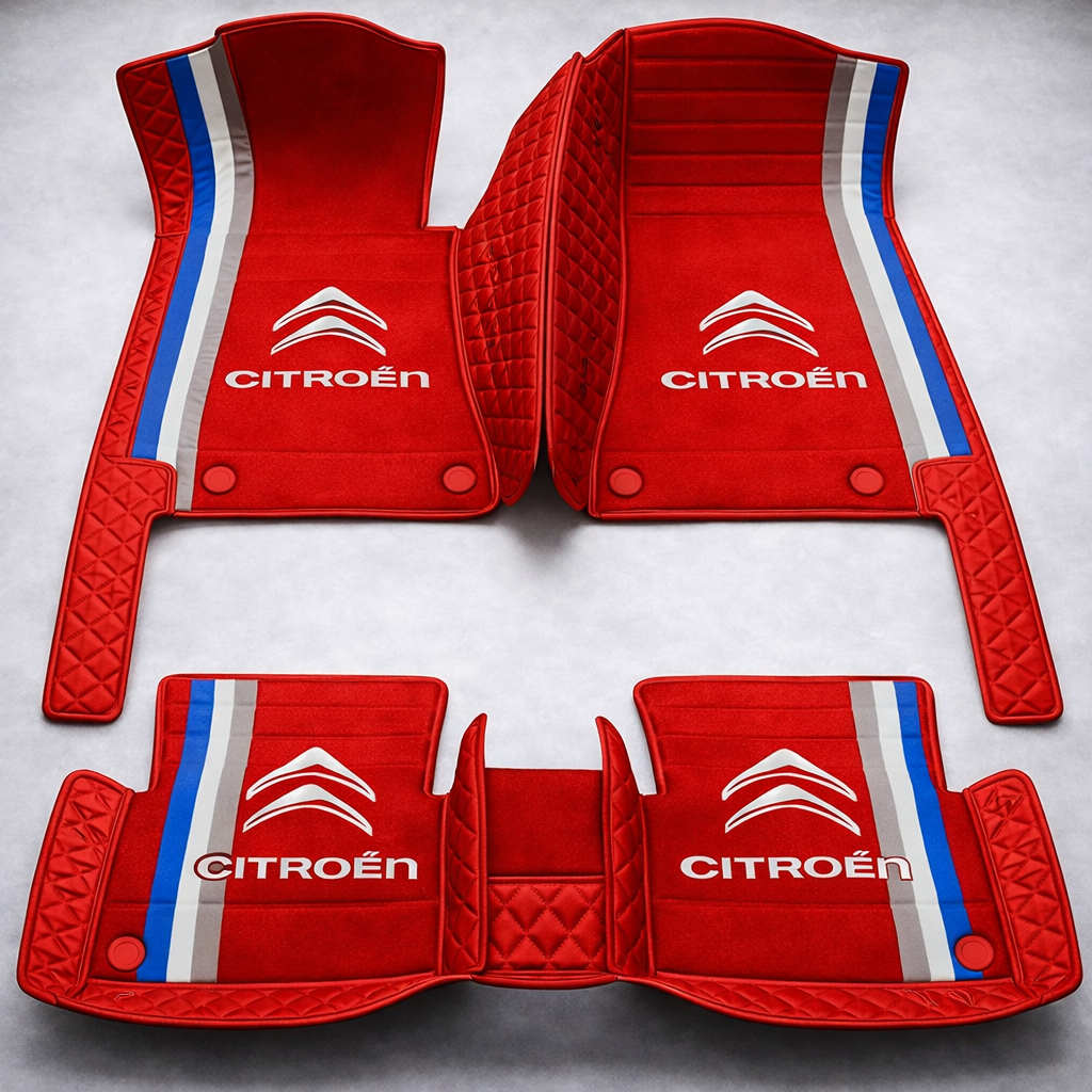 Prémium PVC és bőr autószőnyeg szett, minden időjáráshoz, vízálló – komplett első és hátsó készlet.